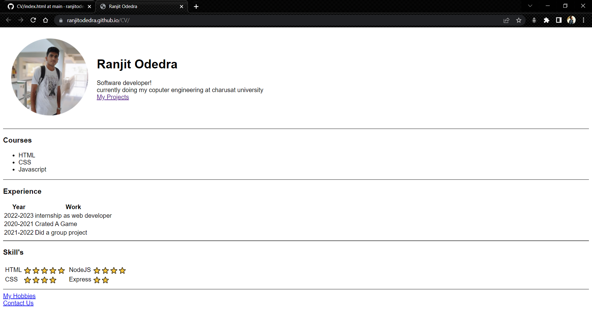 image of homepage